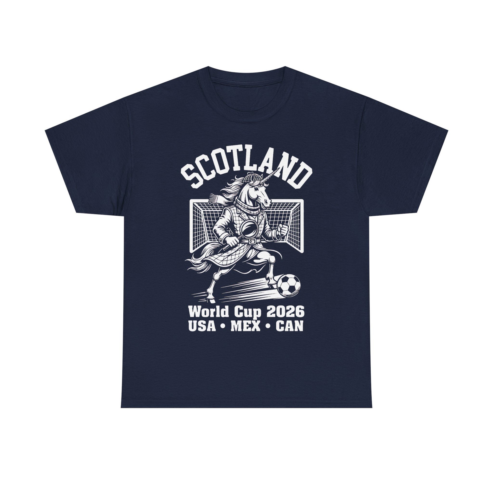 Scotland World Cup Unicorn Sherlock Mascot 2026 Football T-Shirt - Image 2