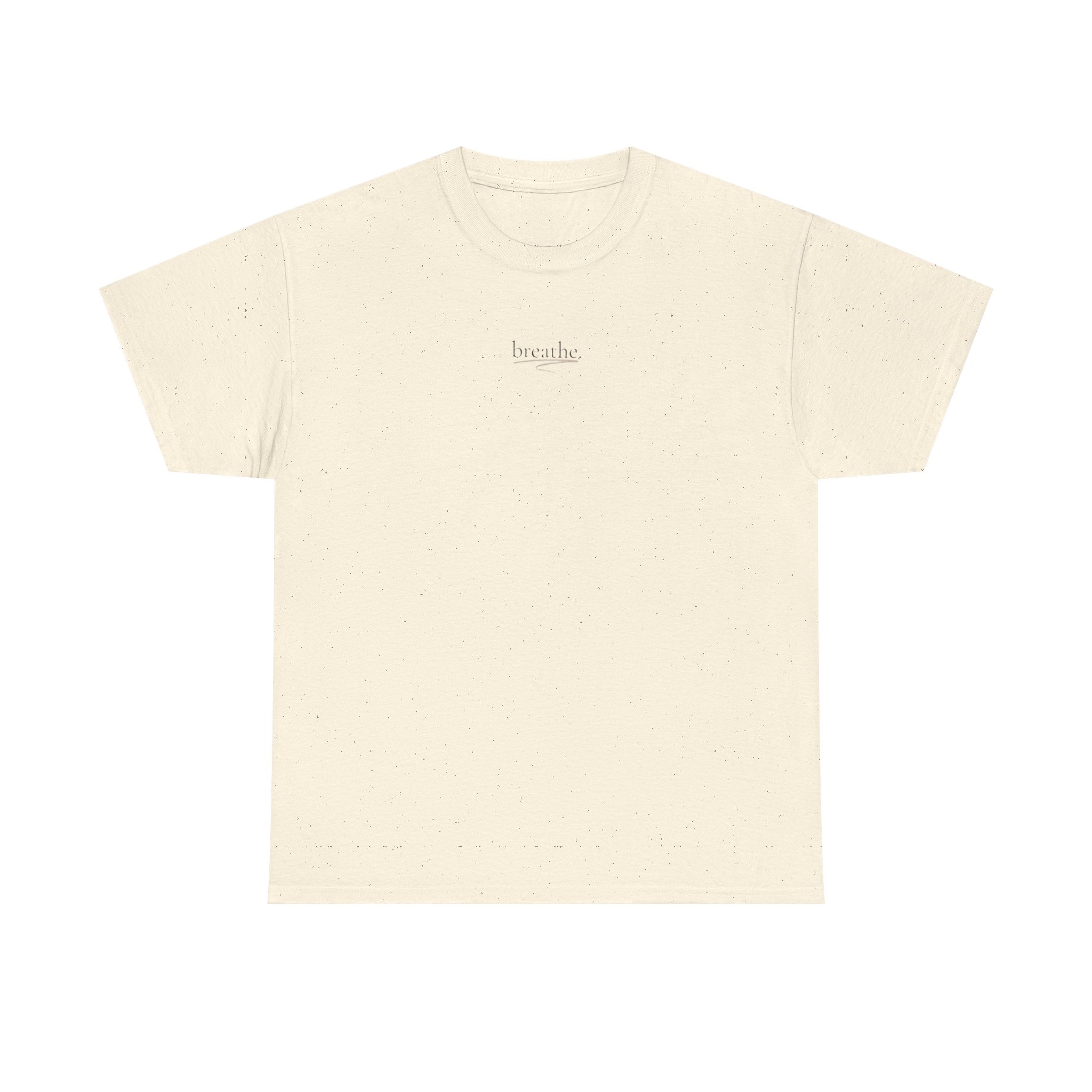 Minimalist Breathe Mental Health Small Chest Print Tee - Image 2