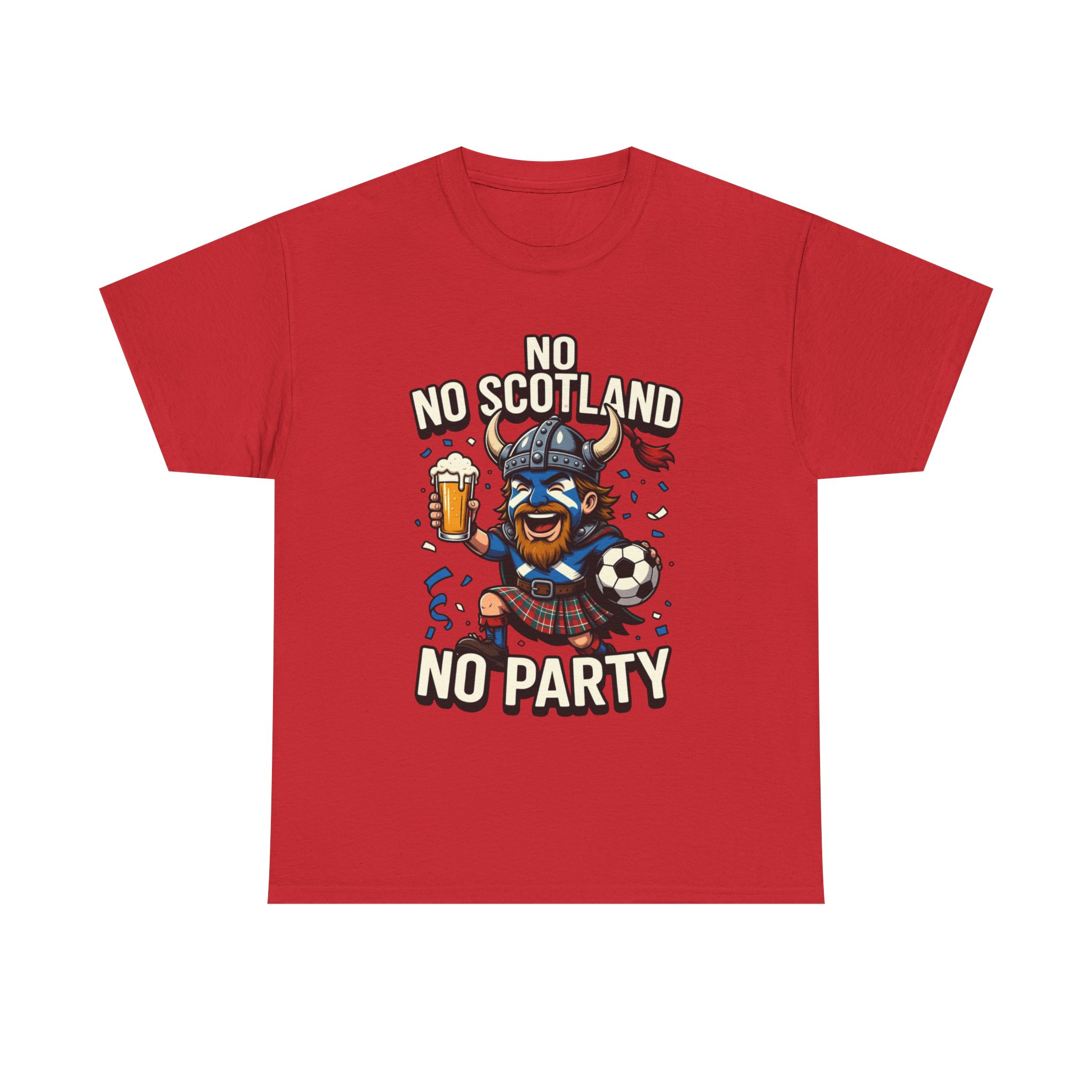 Scottish Fitbaw No Scotland No Party Shirt - Image 49