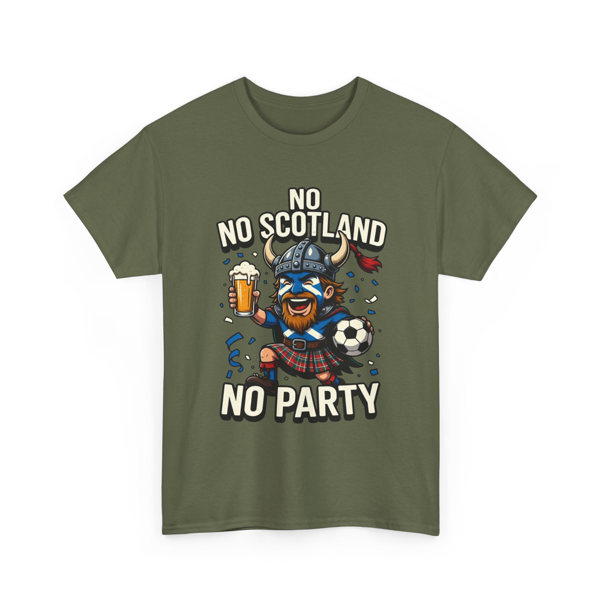 Scottish Fitbaw No Scotland No Party Shirt - Image 27