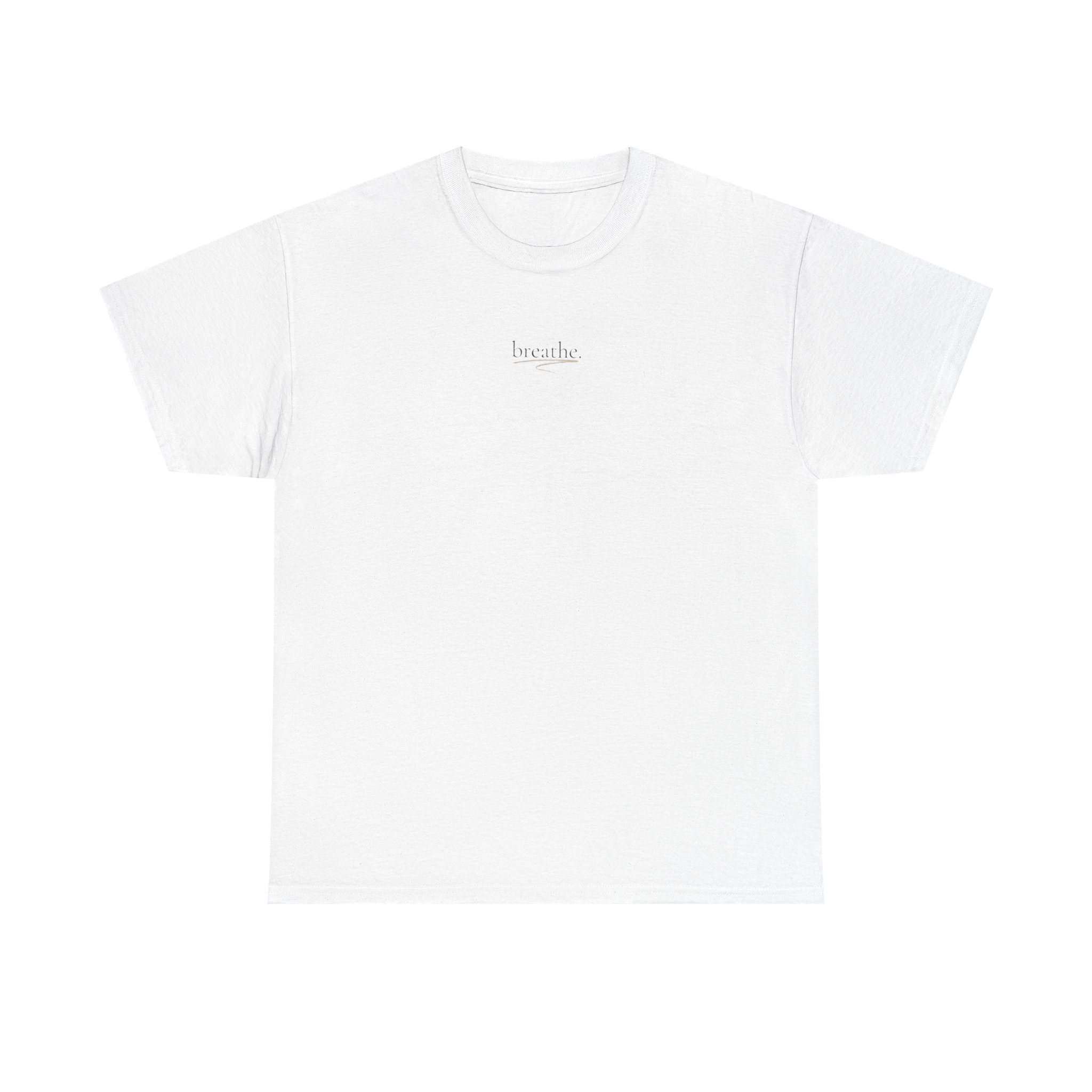 Minimalist Breathe Mental Health Small Chest Print Tee - Image 6