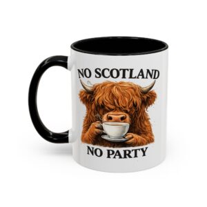 No Scotland No Party Highland Cow Mug