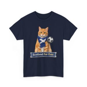 Personalised Scotland Cat Football T-Shirt