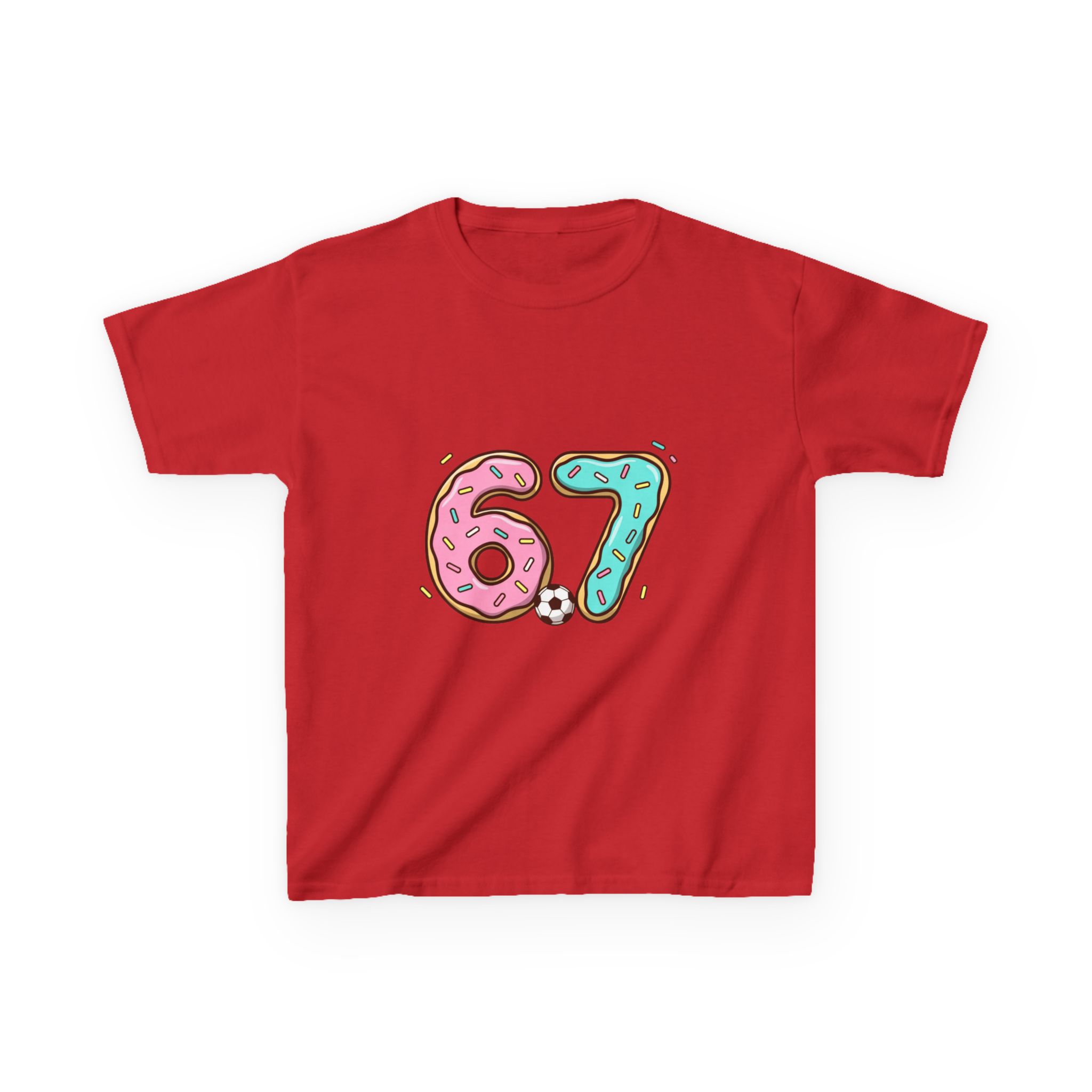 Kids 67 Doughnut Football Shirt - Image 53