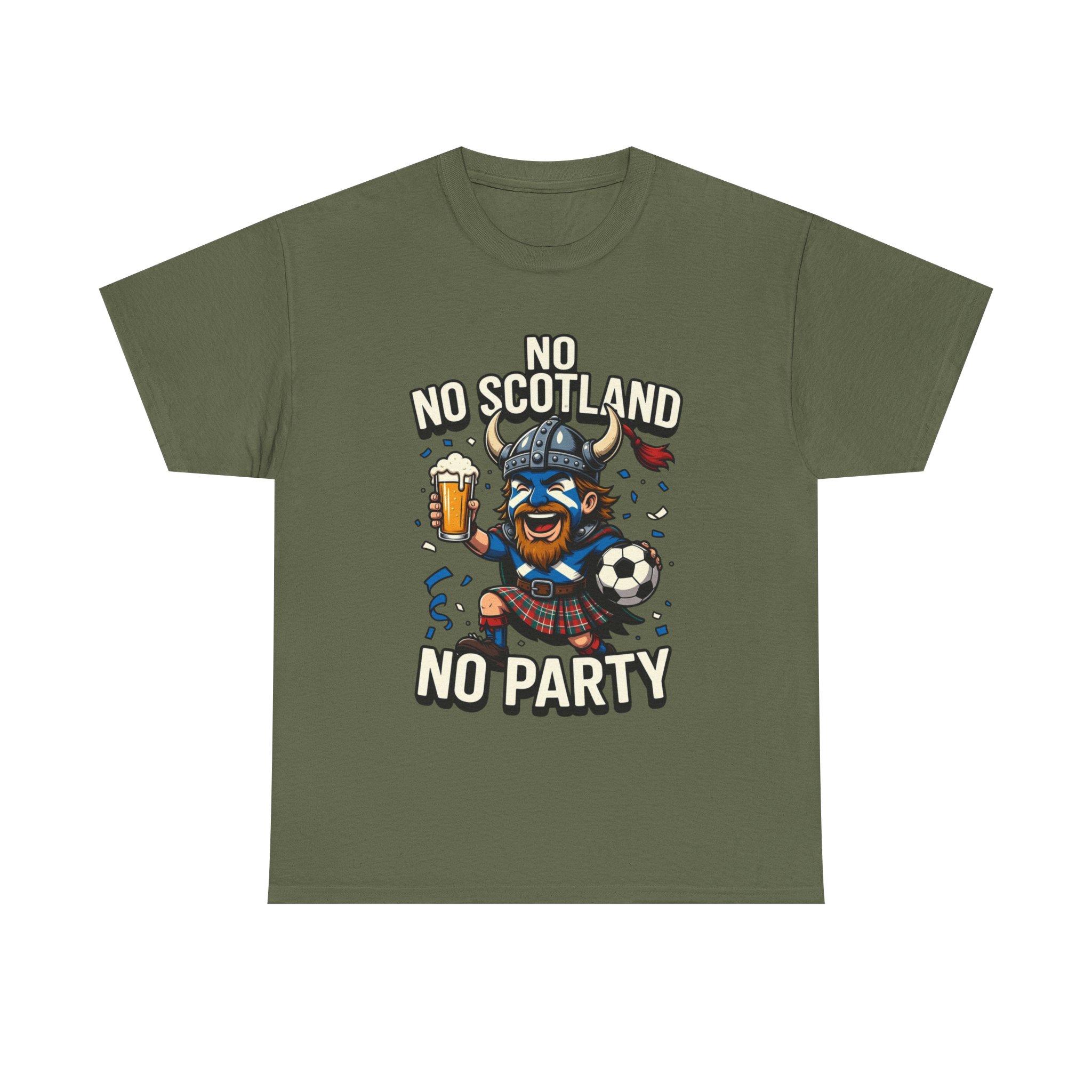 Scottish Fitbaw No Scotland No Party Shirt - Image 25