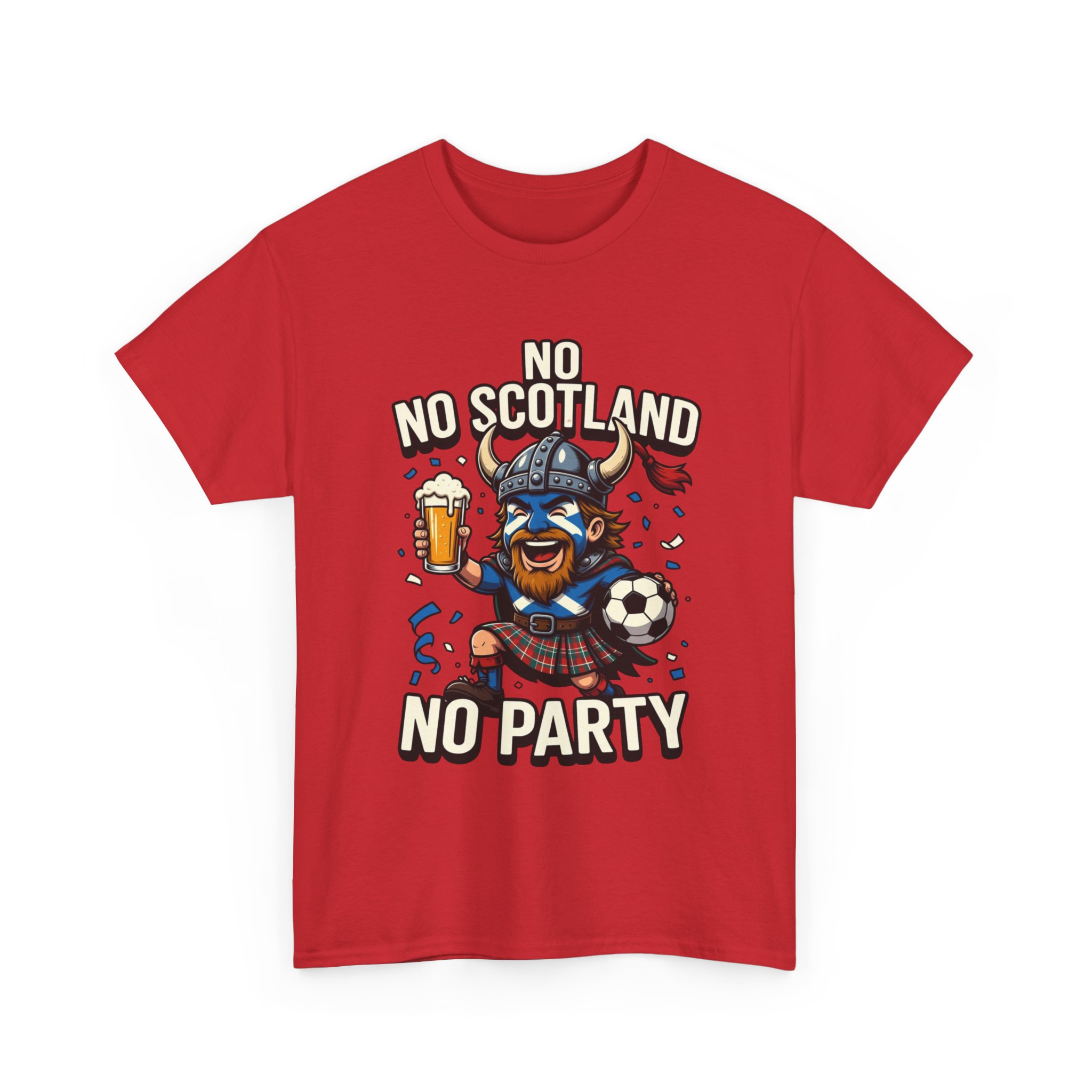Scottish Fitbaw No Scotland No Party Shirt - Image 51