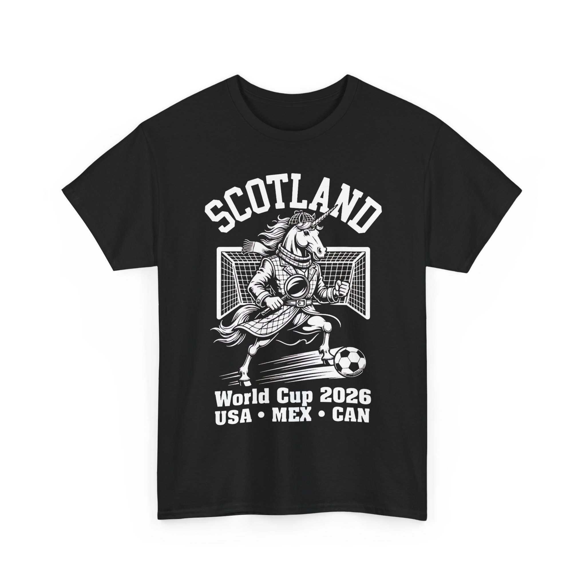 Scotland World Cup Unicorn Sherlock Mascot 2026 Football T-Shirt - Image 7