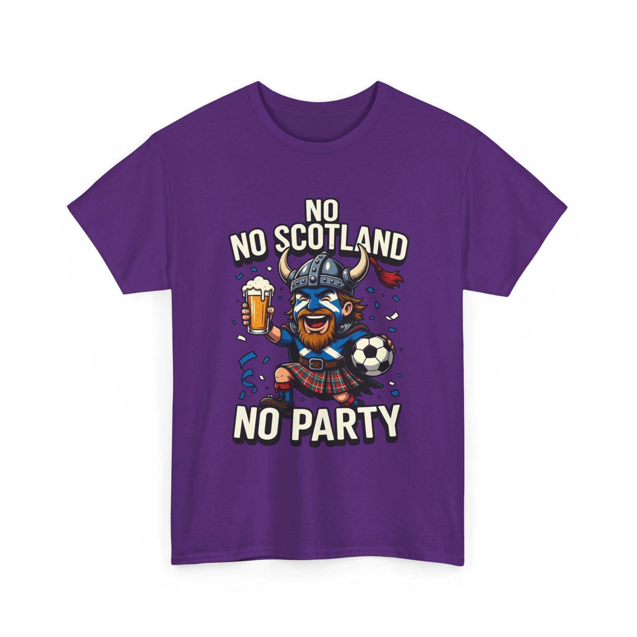 Scottish Fitbaw No Scotland No Party Shirt - Image 43