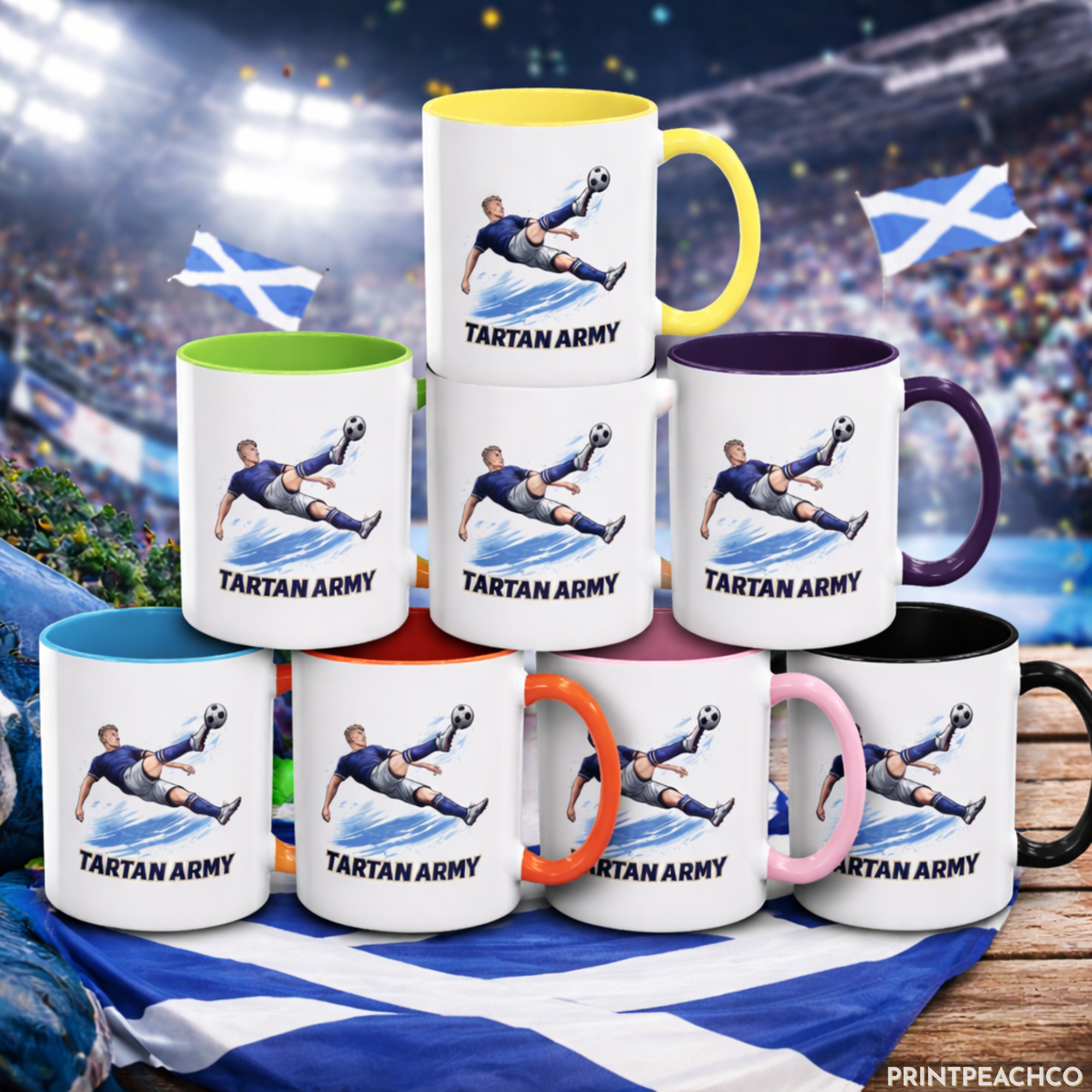 Scotland Tartan Army Bicycle Kick Mug - Image 2