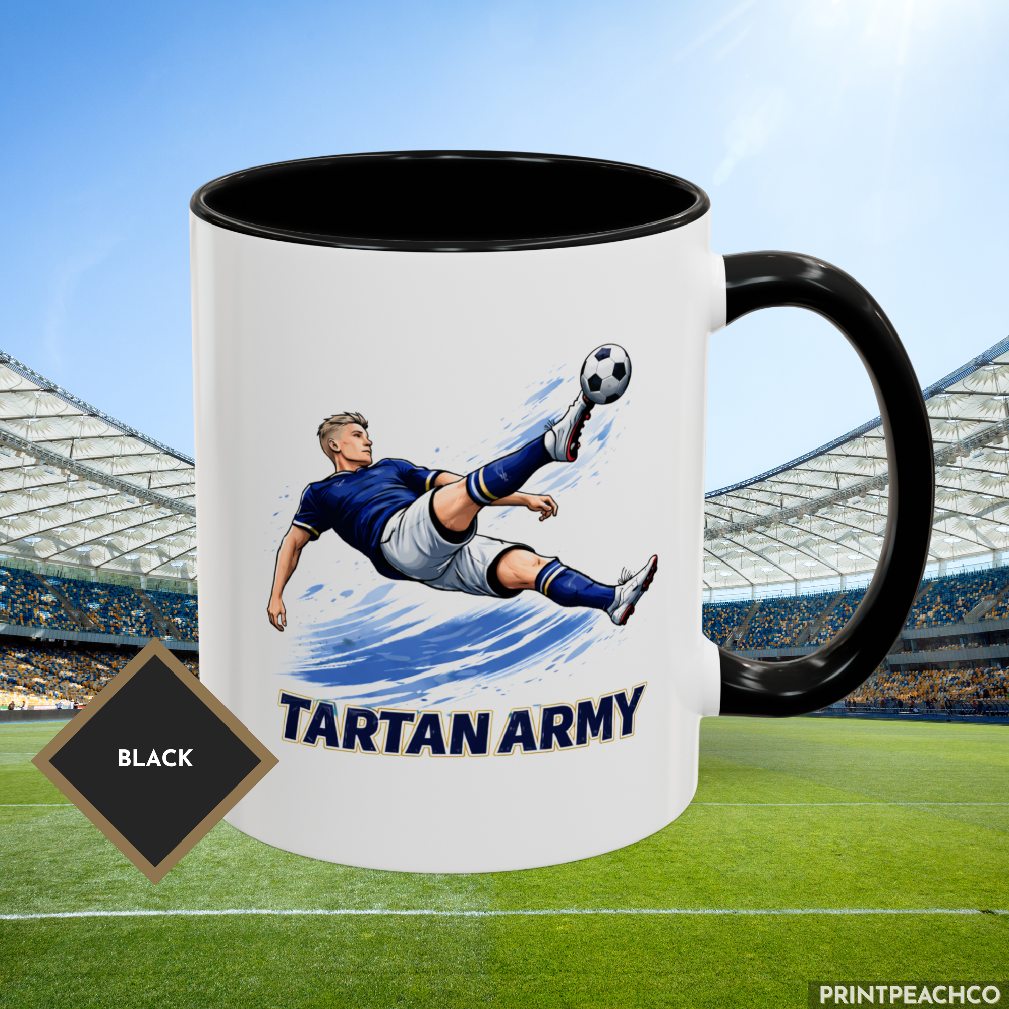 Scotland Tartan Army Bicycle Kick Mug - Image 5