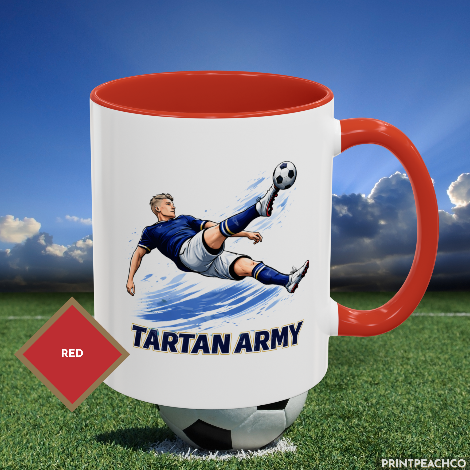 Scotland Tartan Army Bicycle Kick Mug - Image 6