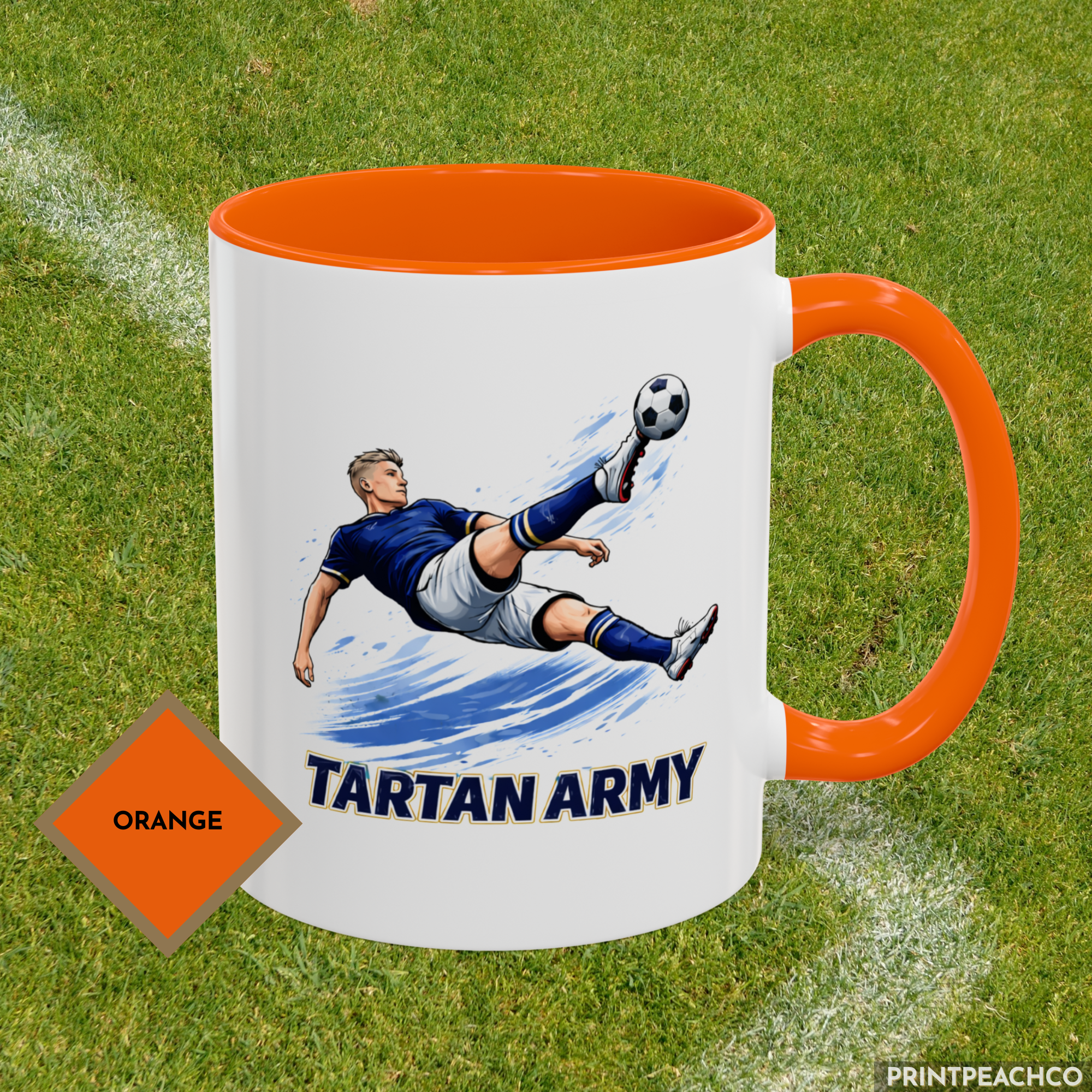 Scotland Tartan Army Bicycle Kick Mug - Image 7