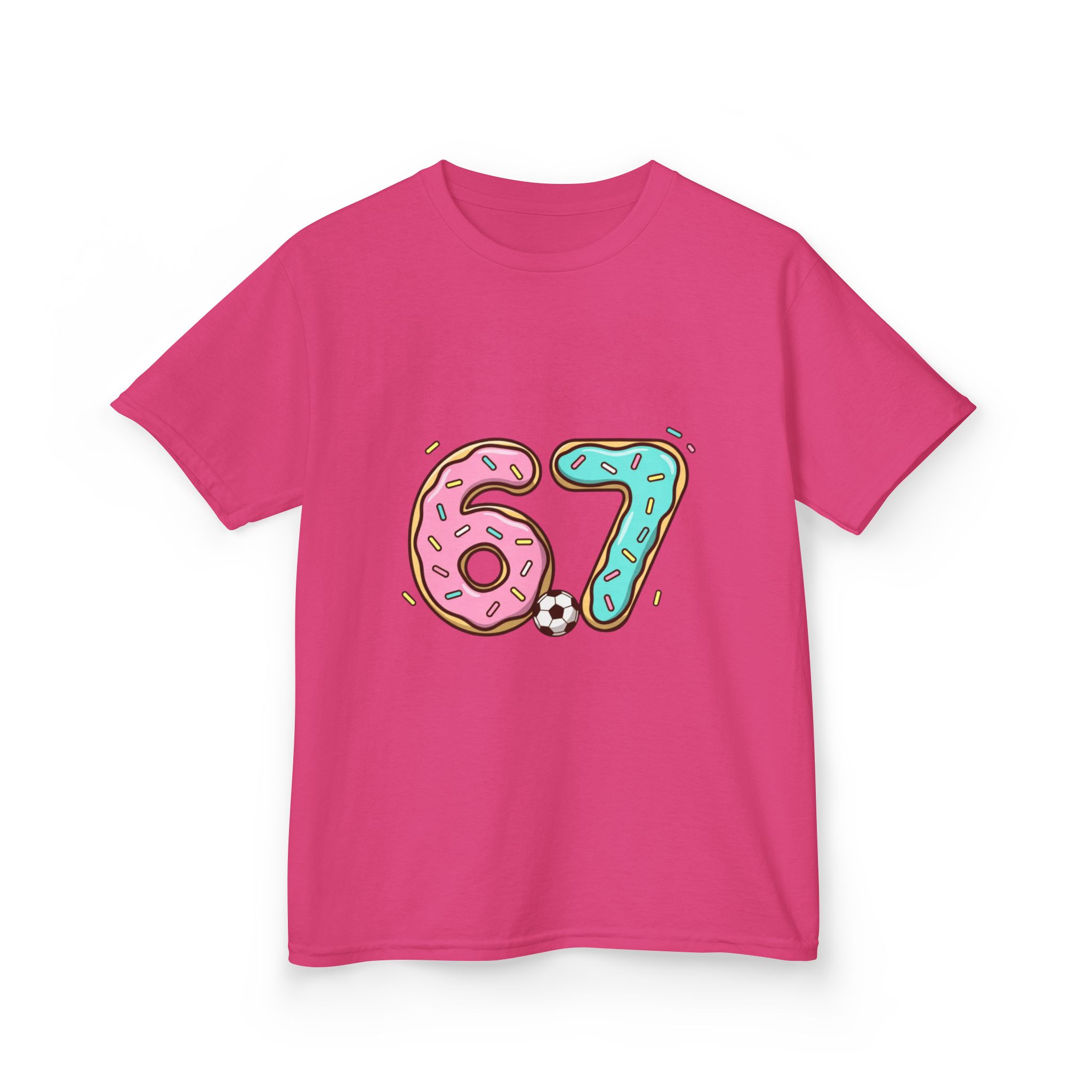Kids 67 Doughnut Football Shirt - Image 51