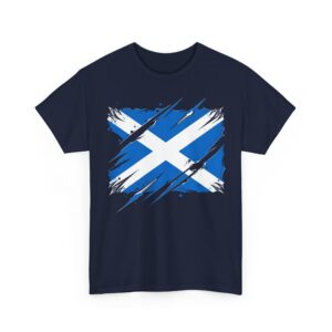 Scottish Saltire Ripped Football Flag T Shirt