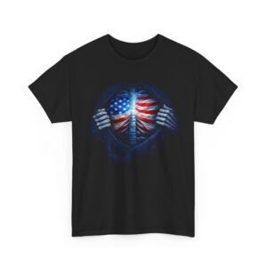 USA Soccer Fan X-Ray Chest T Shirt