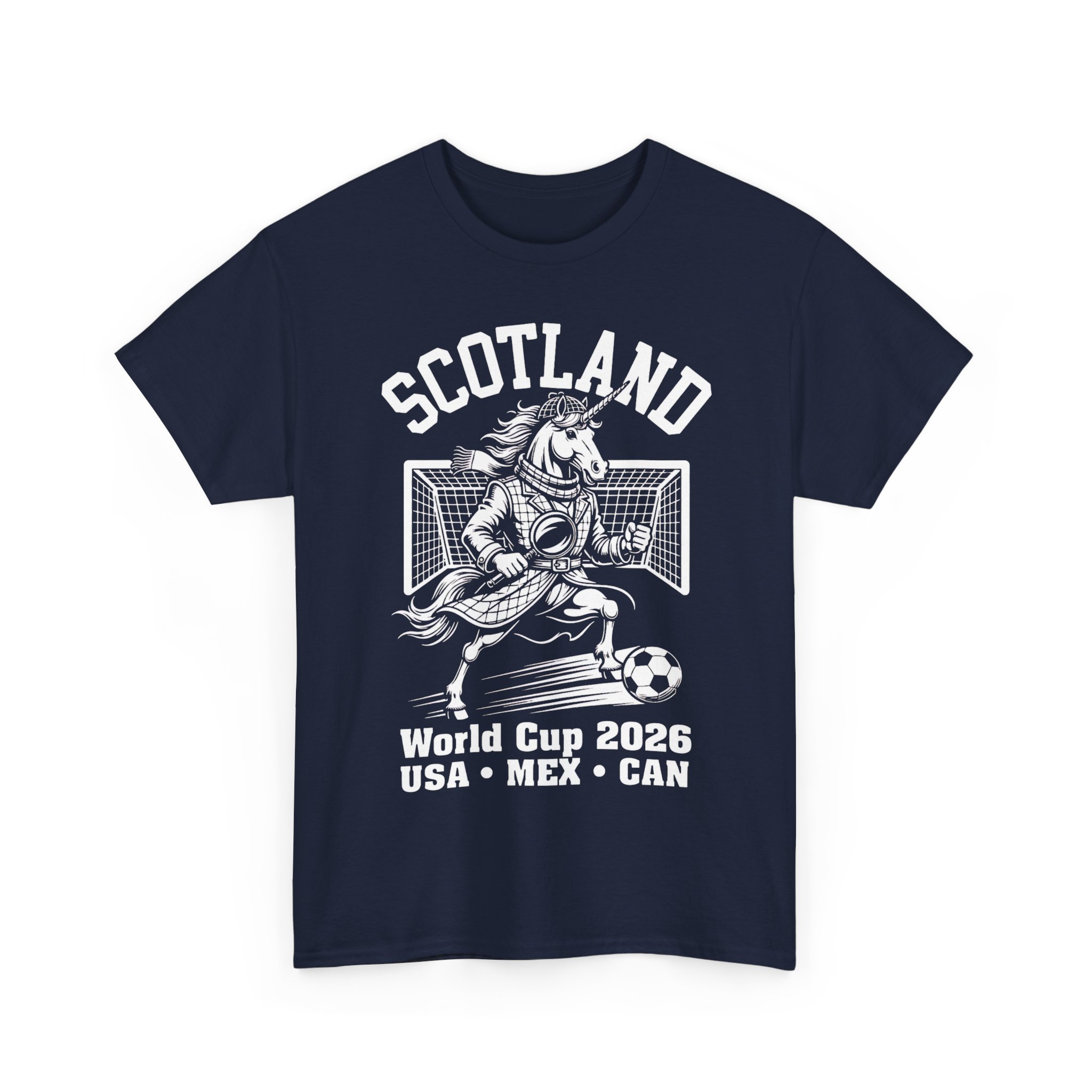 Scotland World Cup Unicorn Sherlock Mascot 2026 Football T-Shirt