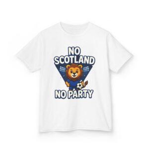 No Scotland No Party Kids Football T Shirt