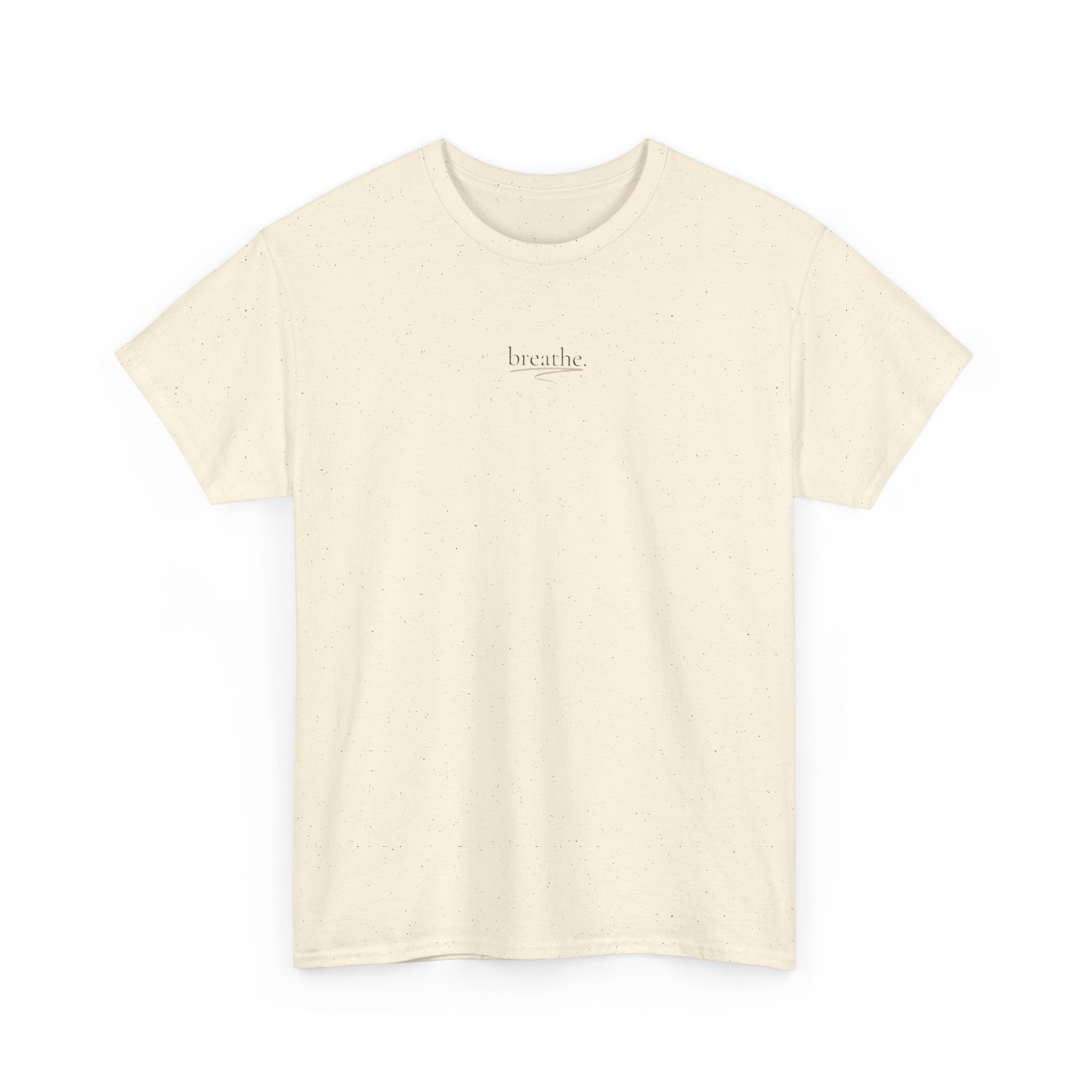 Minimalist Breathe Mental Health Small Chest Print Tee - Image 4
