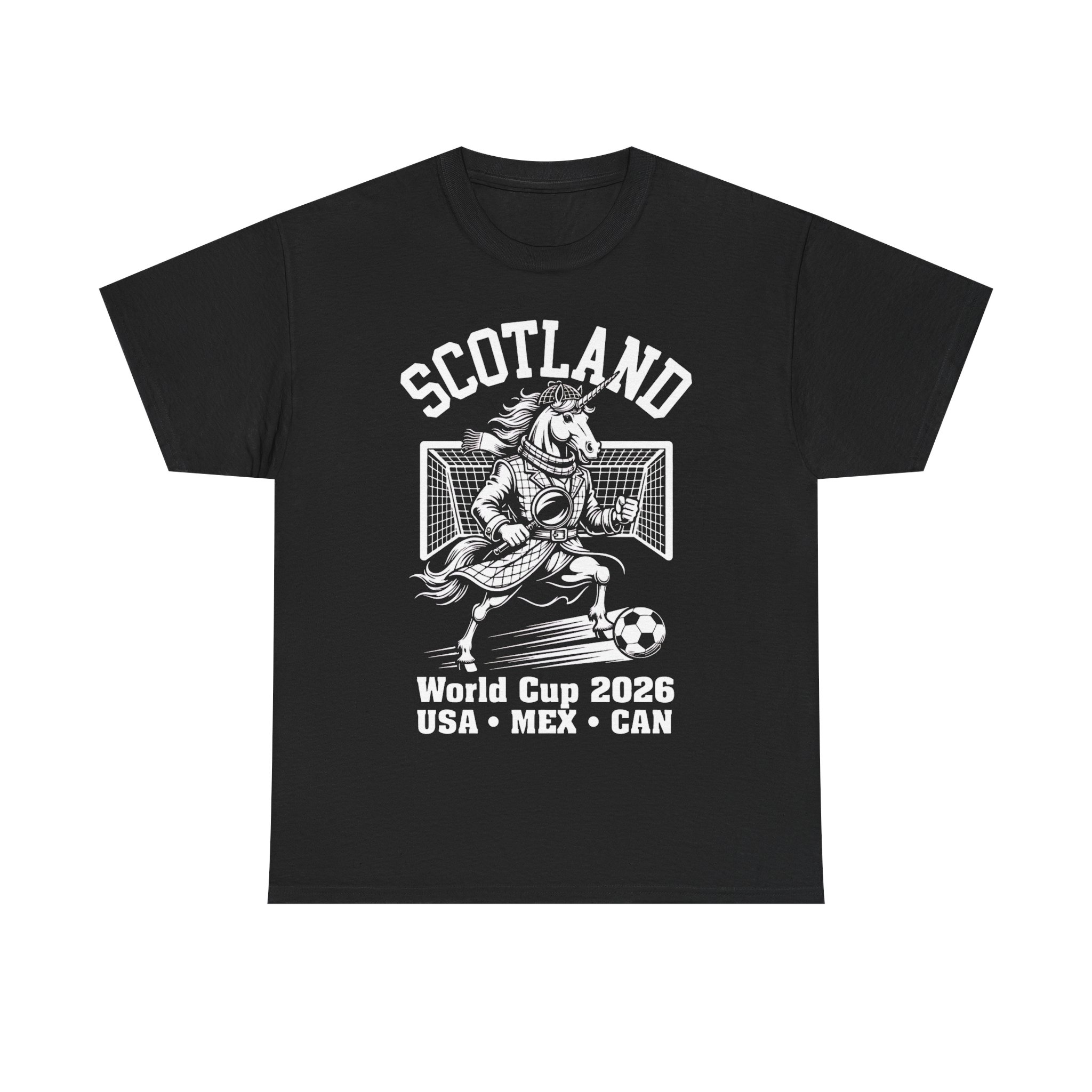 Scotland World Cup Unicorn Sherlock Mascot 2026 Football T-Shirt - Image 5