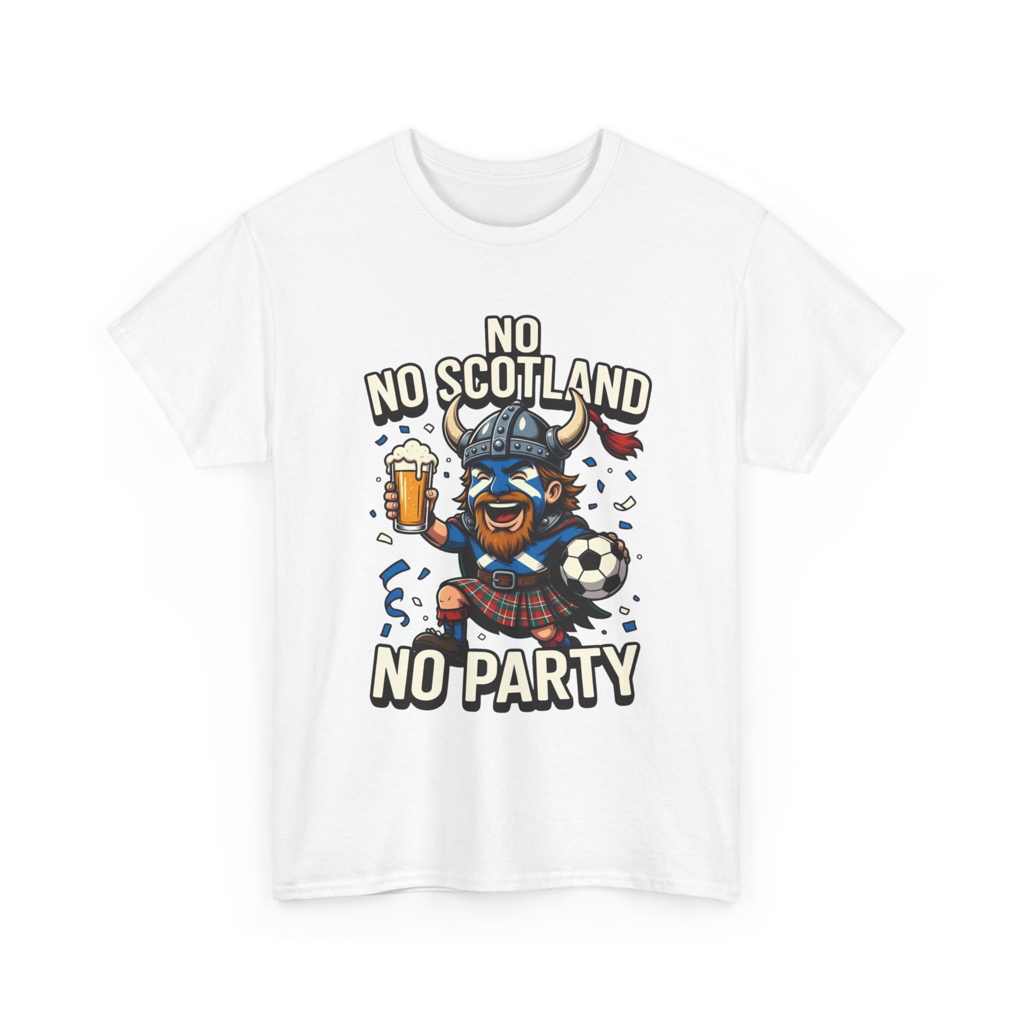 Scottish Fitbaw No Scotland No Party Shirt - Image 7