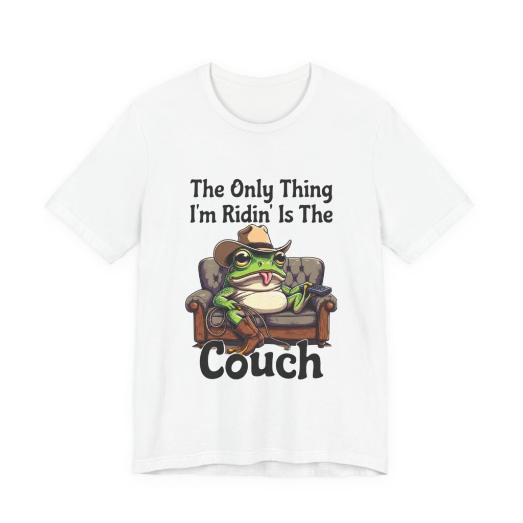 Funny Frog Western Shirt, Lazy Rodeo Parody Tee