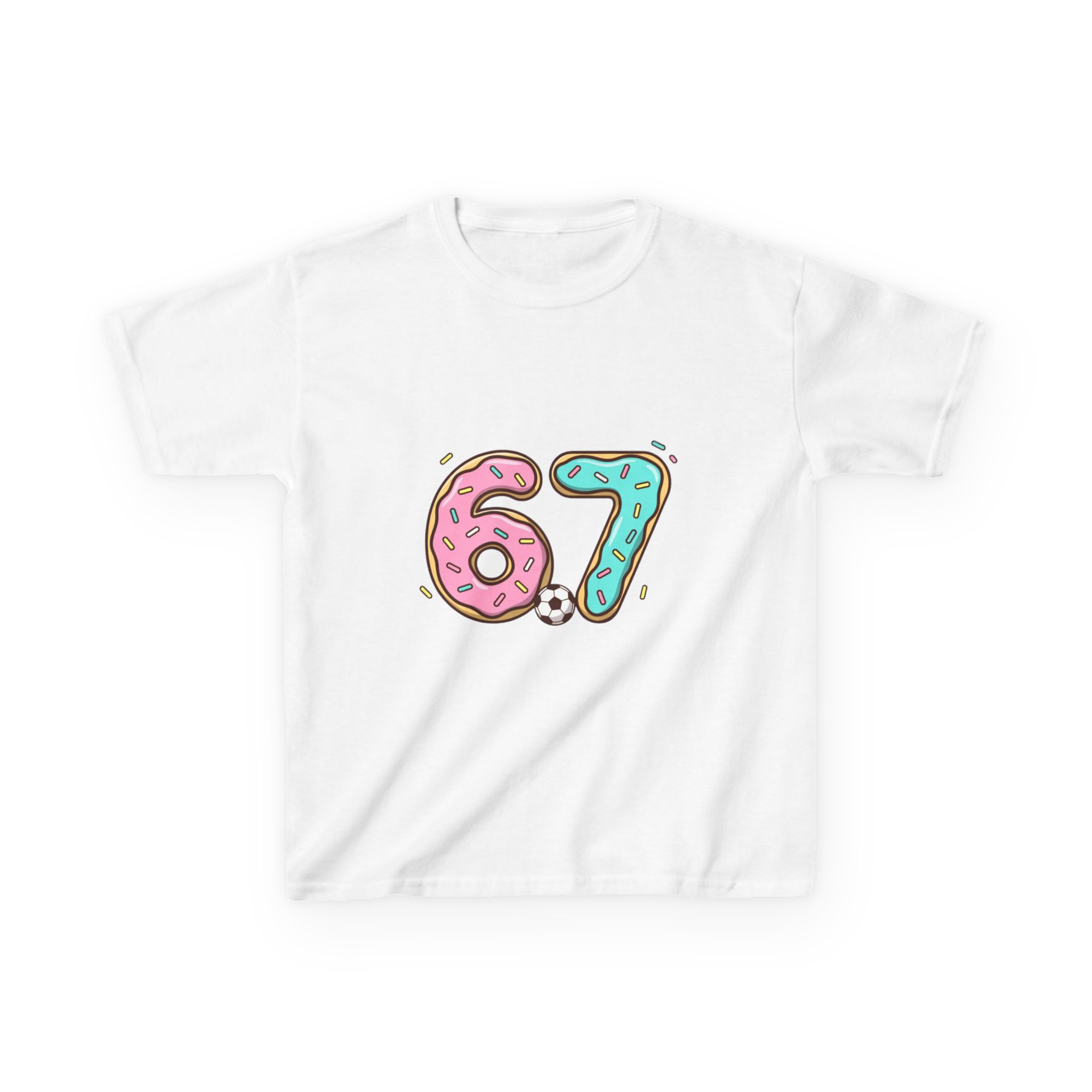 Kids 67 Doughnut Football Shirt - Image 5