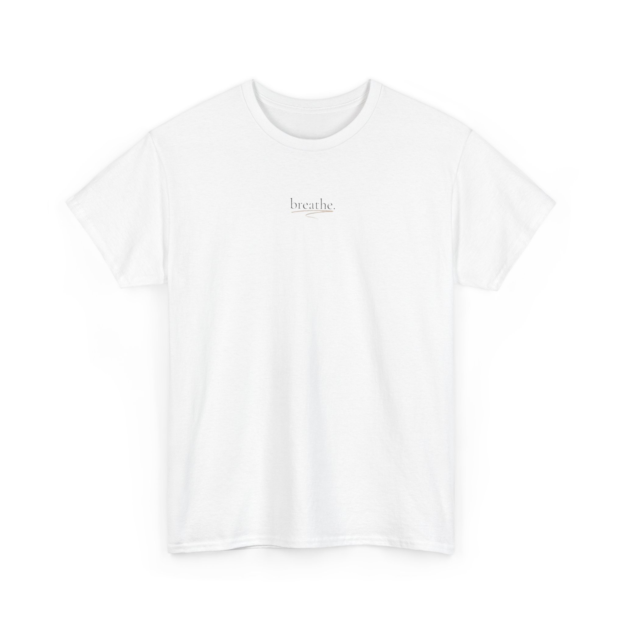 Minimalist Breathe Mental Health Small Chest Print Tee - Image 8