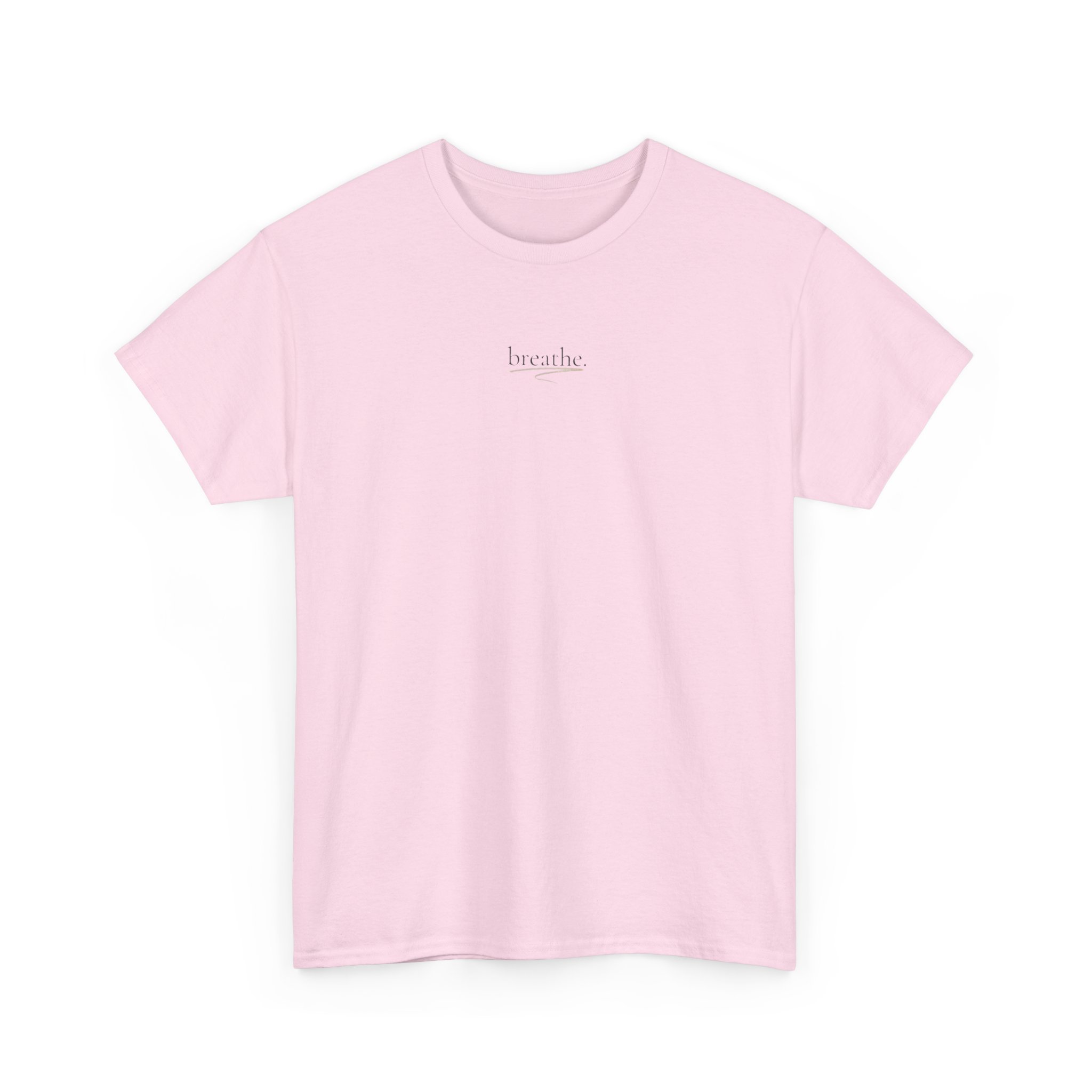 Minimalist Breathe Mental Health Small Chest Print Tee - Image 16