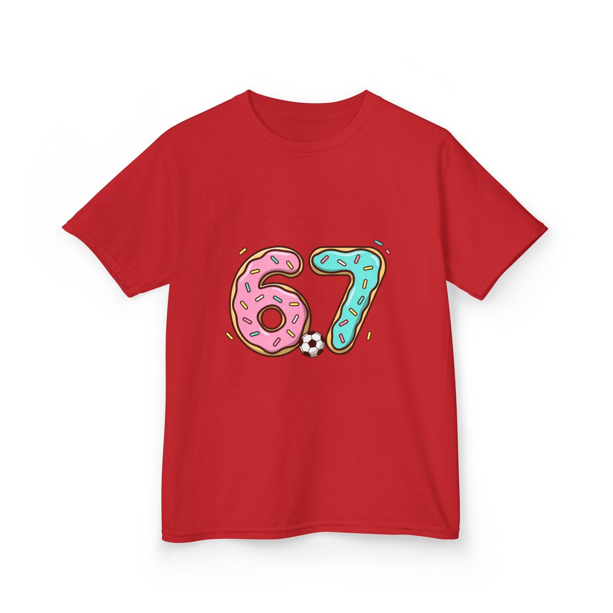 Kids 67 Doughnut Football Shirt - Image 55