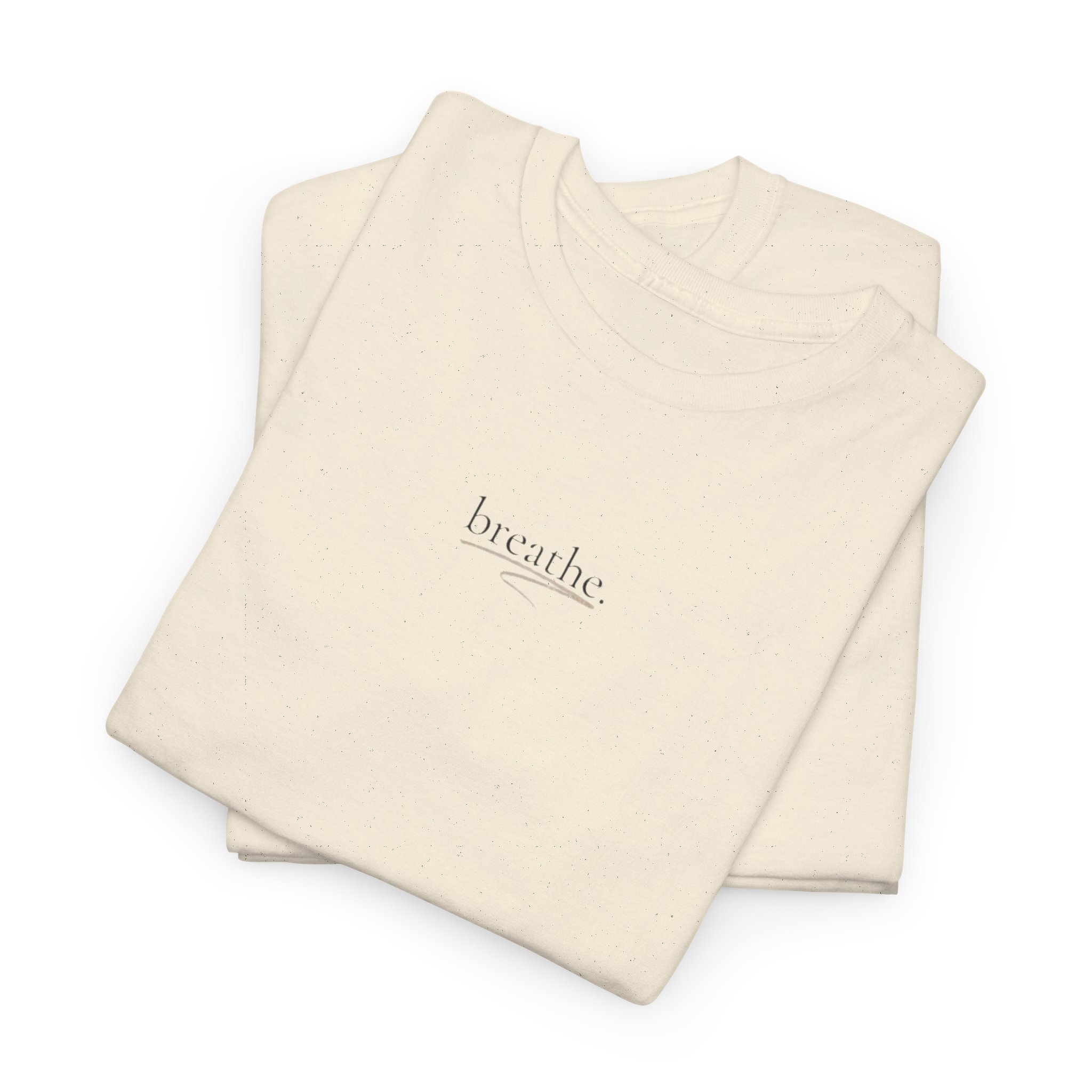 Minimalist Breathe Mental Health Small Chest Print Tee